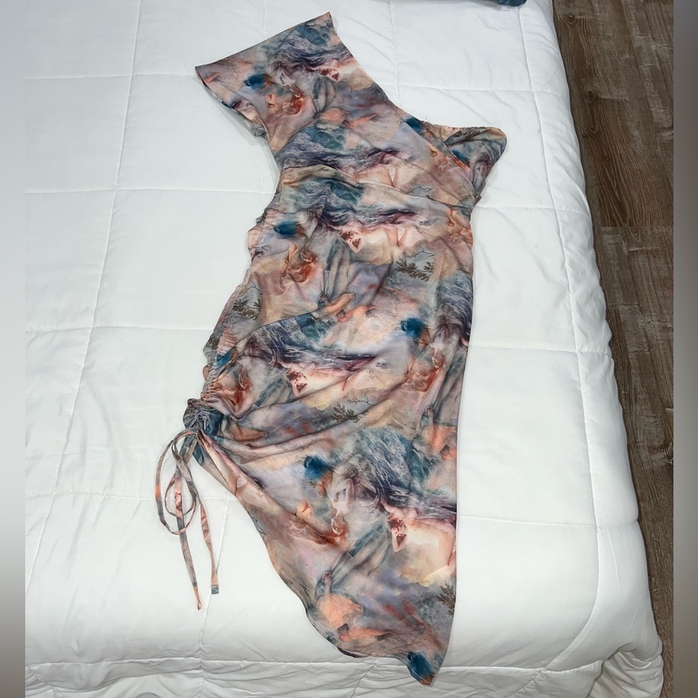 One shoulder midi dress